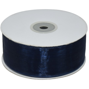 Nastro organza blu - 38 mm x 50 mt