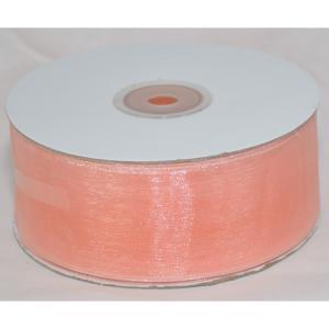 Nastro organza pesca - 38 mm x 50 mt