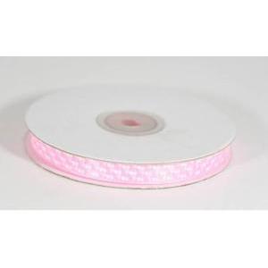 Nastro organza rosa pois - 10 mm x 50 mt