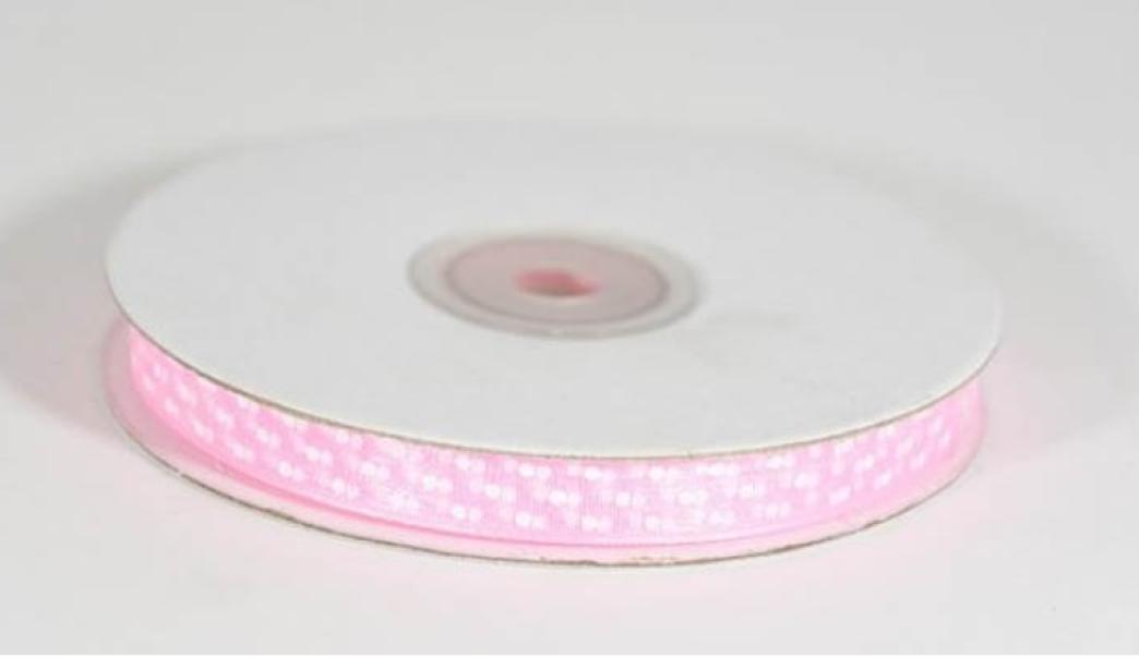  nastro organza rosa pois - 10 mm x 50 mt