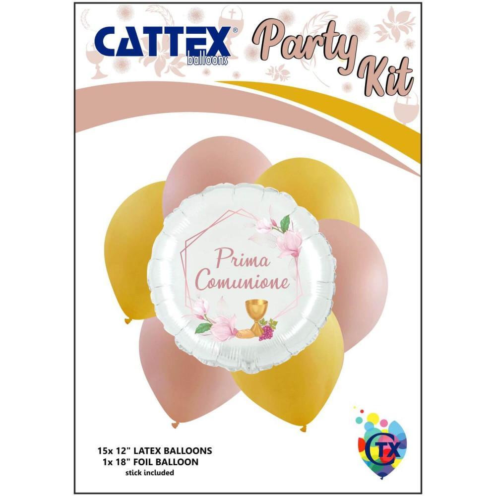 cattex party kit prima comunione rose gold