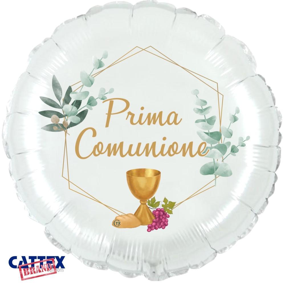 cattex palloncino in mylar prima comunione verde oliva - 18''