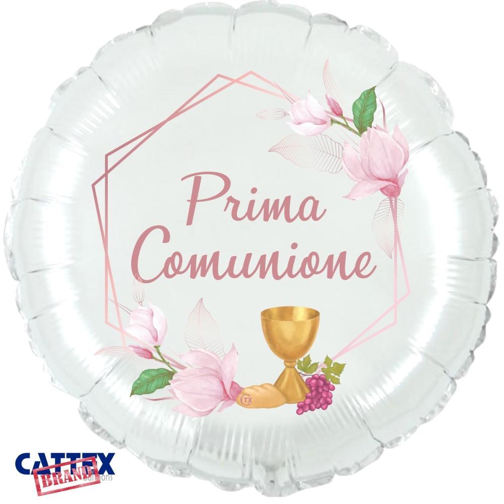 cattex palloncino in mylar prima comunione rose gold - 18''