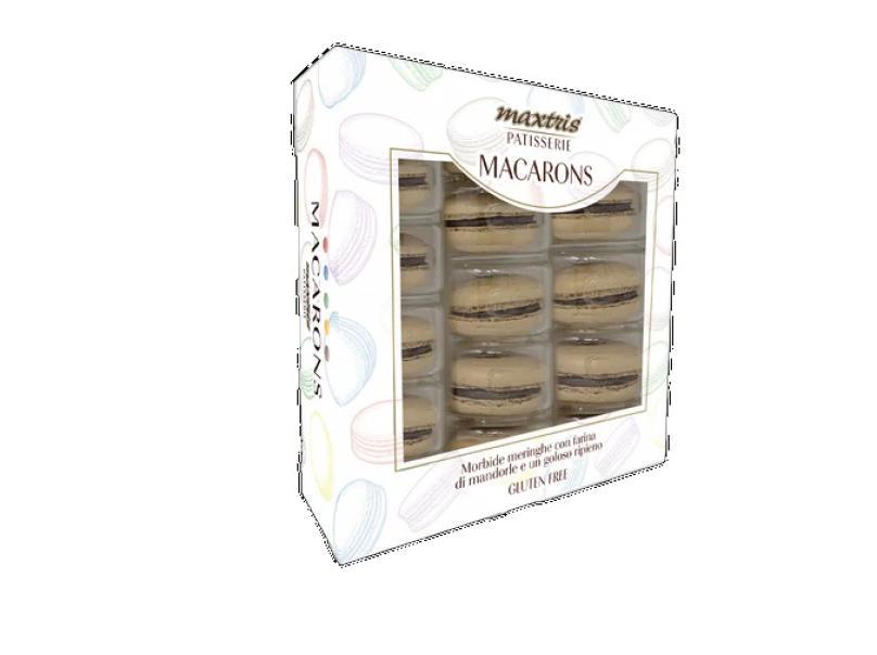 maxtris macarons al cioccolato maxtris - confezione da 15 pz, tortora