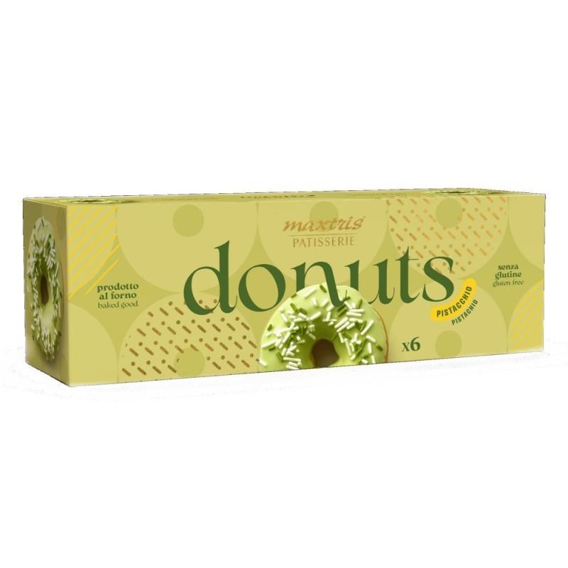 maxtris donuts pistacchio con glassa verde - 6 pz