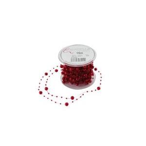 Nastro perle  svenja rosso col 300 - 6 mm x 15 mt