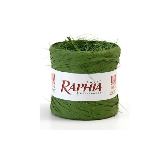 rgb raphia basic verde muschio - 200 mt