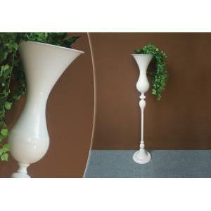 Alzata a forma di tulipano d. 25 x h 117 cm - bianco