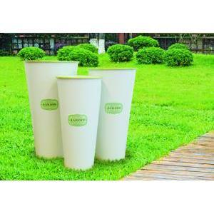 Vaso latta rotondo jardin set 3 pz - d.40 x h 70 cm - verde