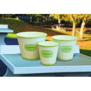 Vaso latta rotondo jardin 3pz h.26 d,33 gree