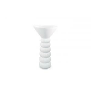 Vaso polyresina con bocca larga d.46 x h 90 cm - bianco