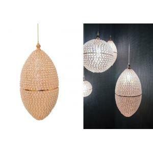 Lampadario a goccia con cristalli d.32 x h66 cm - oro rosa