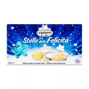 Stelle della felicita colore celeste - confetti al cioccolato bianco 500gr