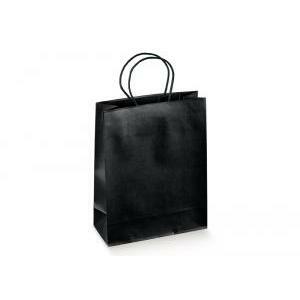 Shopper cordino - effetto seta -nero - 190x90x250 mm