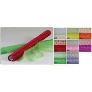 Organza pois rosso - 70 cm x 10 yd