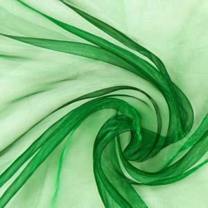 Organza tessuto verde scuro - 150x300 cm