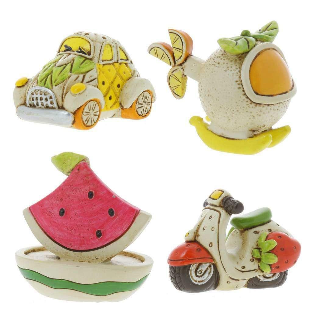 sud time veicoli in resina con frutta soggetti assortiti - 5,5 x 4,5 cm