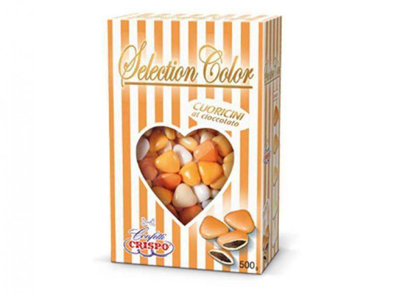 crispo selection cuoricini mignon - arancio- al cioccolato 500gr