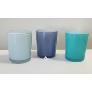 Bicchierino porta tea light in vetro blu - 3 pz