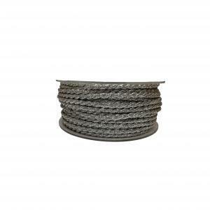 Cordoncino  argento metallizzato - 4 mm x 25 mt