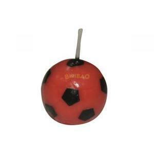 Candeline palle da calcio rosso/nere - 6 pz