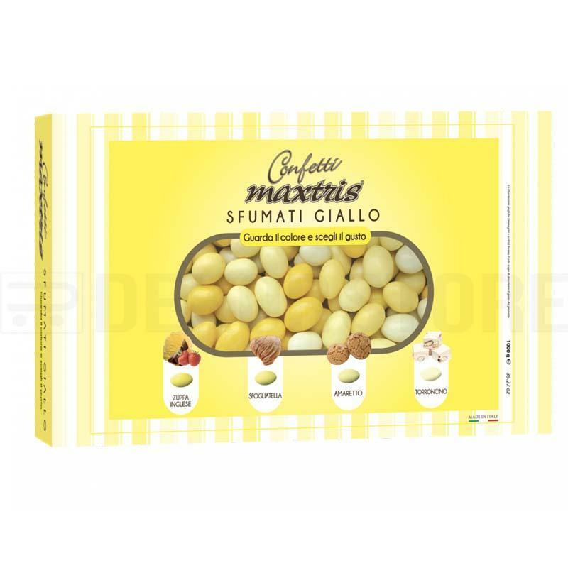 Confetti maxtris sfumati giallo in confezione da 1KG