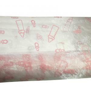 Organza rosa con biberon - 70 cm x 10 yd