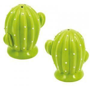 Set sale e pepe in ceramica a forma di cactus 7 x 7,5 cm