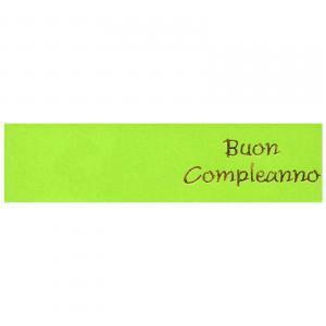 Bigliettini buon compleanno verde 45x25 mm - 10pz