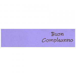 Bigliettini buon compleanno viola 45x25 mm - 10pz