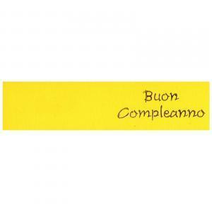 Bigliettini buon compleanno giallo 45x25 mm - 10pz