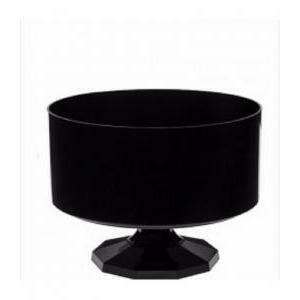 Contenitore in pvc tondo con alzata nero - 14.9 cm