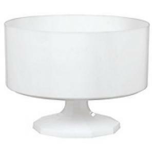 Contenitore in pvc tondo con alzata bianco - 18 cm