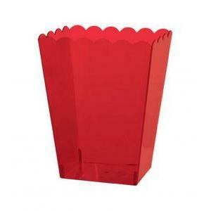 Contenitore in pvc rettangolare rosso - 14 x 11 x 15 cm