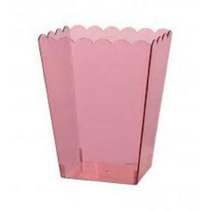 Contenitore in pvc rettangolare rosa  - 14 x 11 x 15 cm