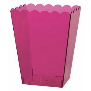 Contenitore in pvc rettangolare fuxia - 14 x 11 x 15 cm