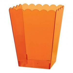 Contenitore in pvc rettangolare arancione - 14 x 11 x 15 cm