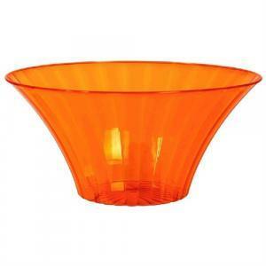 Contenitore in pvc svasato arancione - 18 x 9 cm