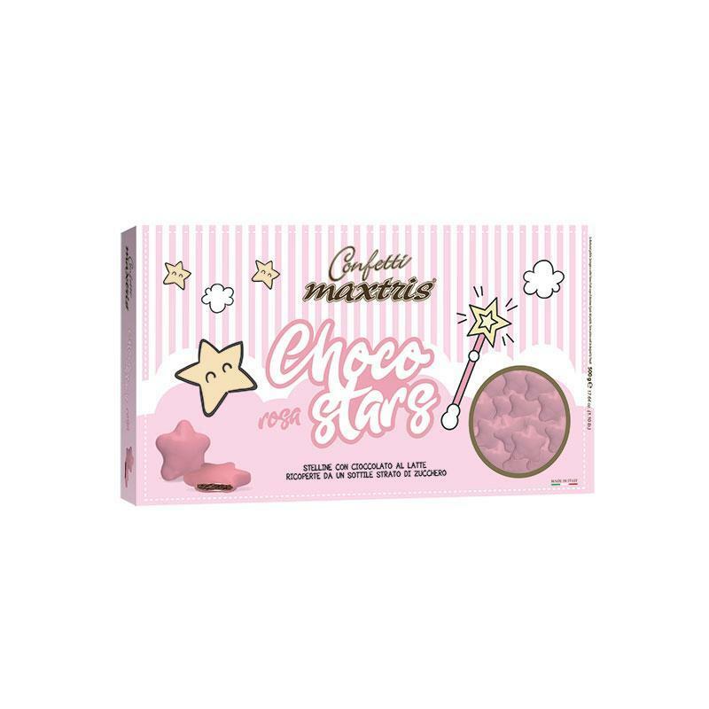 maxtris maxtris choco stars rosa - 500 gr - foto 1