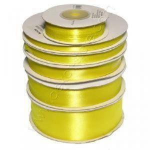 Doppio raso giallo intenso 15 mm x 50 mt - satinato