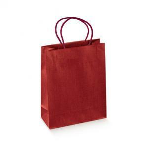 Shopper cordino seta bordeaux - 190 x 90 x 250 mm.