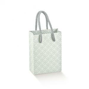 Shopper box cordino matelasse grigio - 100 x 50 x 145 mm.