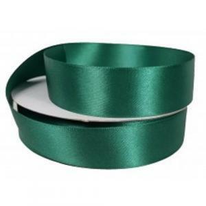 Doppio raso verde scuro 25 mm x 50 mt - satinato